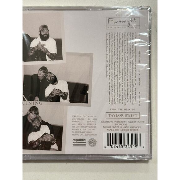 Taylor Swift Fortnight Feat Post Malone CD Single Tortured Poets Department NEW - Picture 6 of 7